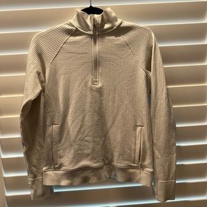 Engineered Warmth Half Zip In White Opal